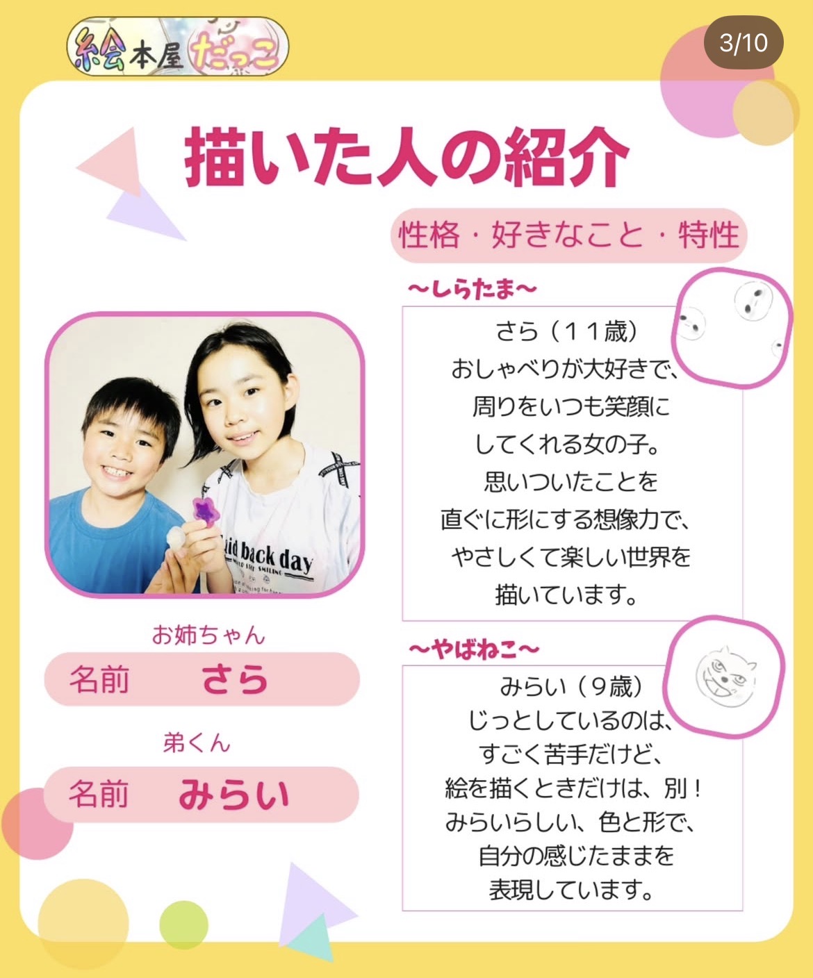 描いた人の紹介（さらとみらい）